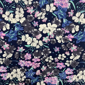 Tecido de tecido 100% rayon floral estampado para vestidos